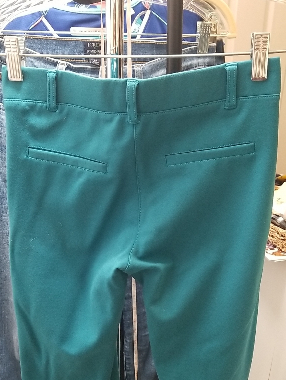 Betabrand Womens Turquoise Straight Leg Pants XSmall - Picture 2 of 4